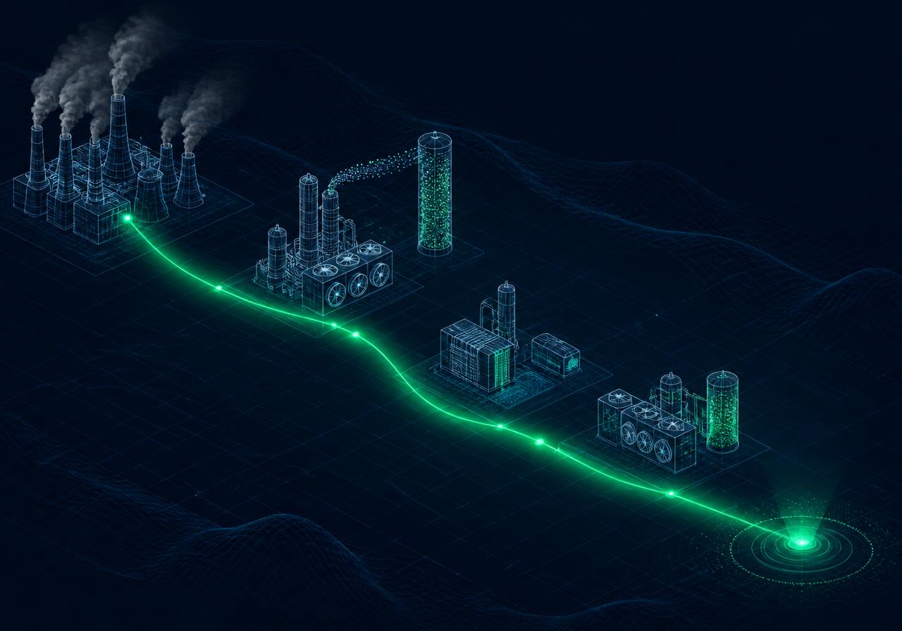 Industrial decarbonization pathway from high emissions to net zero